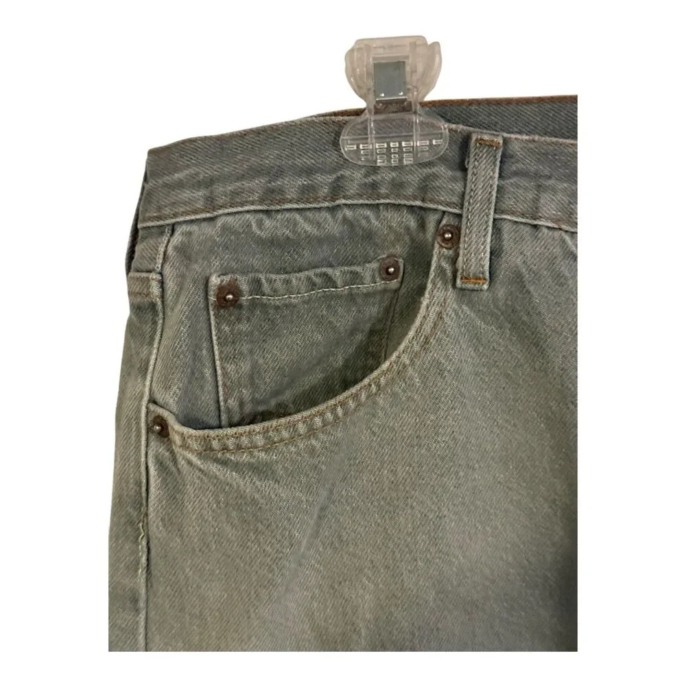 VTG Y2K Levi's 501 Jeans Men's 40x 29 Green Straight leg Sons of Anarchy patch